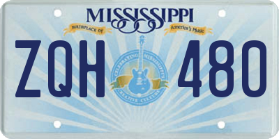 MS license plate ZQH480