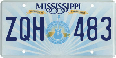 MS license plate ZQH483