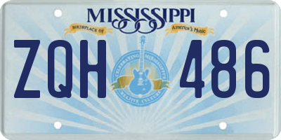 MS license plate ZQH486