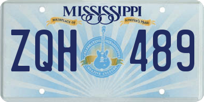 MS license plate ZQH489