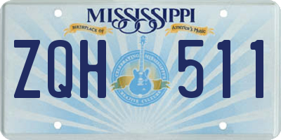 MS license plate ZQH511