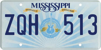 MS license plate ZQH513
