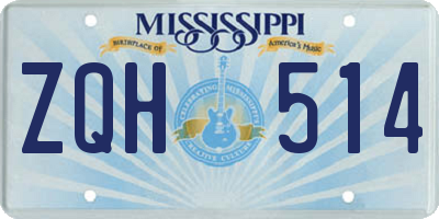 MS license plate ZQH514