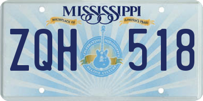MS license plate ZQH518