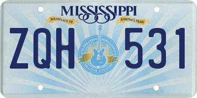 MS license plate ZQH531