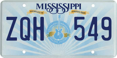 MS license plate ZQH549