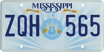 MS license plate ZQH565