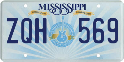 MS license plate ZQH569