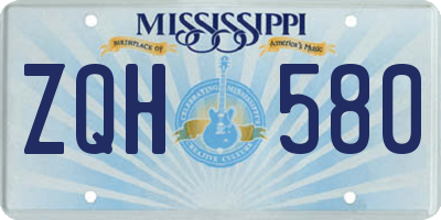 MS license plate ZQH580