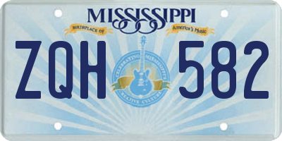 MS license plate ZQH582