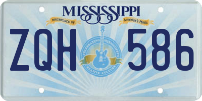 MS license plate ZQH586