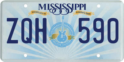 MS license plate ZQH590