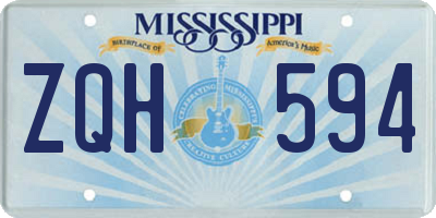MS license plate ZQH594