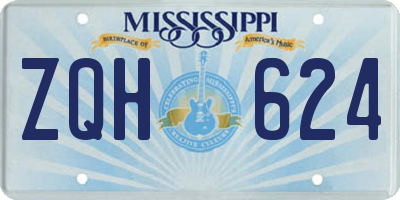 MS license plate ZQH624