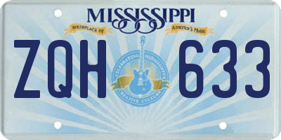 MS license plate ZQH633