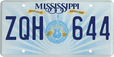 MS license plate ZQH644