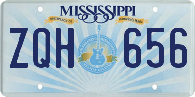 MS license plate ZQH656