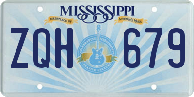 MS license plate ZQH679