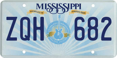 MS license plate ZQH682