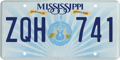 MS license plate ZQH741