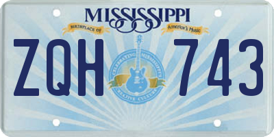 MS license plate ZQH743