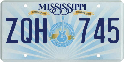 MS license plate ZQH745