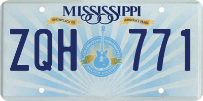 MS license plate ZQH771