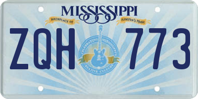 MS license plate ZQH773