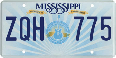 MS license plate ZQH775