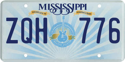 MS license plate ZQH776