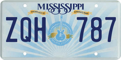 MS license plate ZQH787