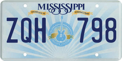 MS license plate ZQH798