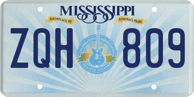 MS license plate ZQH809