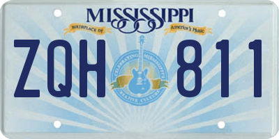 MS license plate ZQH811