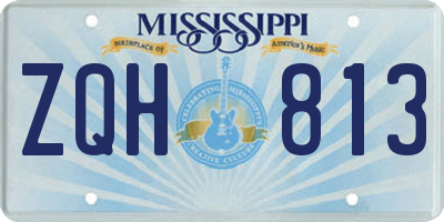 MS license plate ZQH813