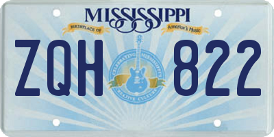MS license plate ZQH822