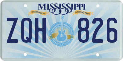 MS license plate ZQH826