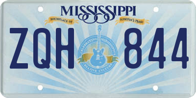 MS license plate ZQH844