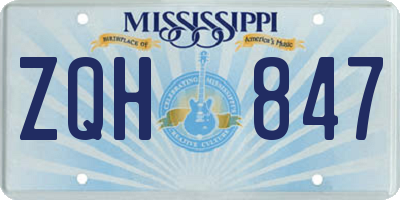 MS license plate ZQH847
