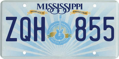 MS license plate ZQH855