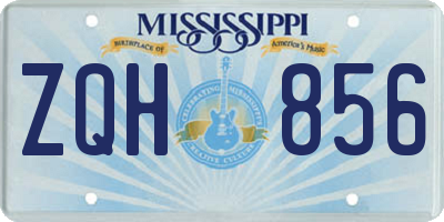 MS license plate ZQH856