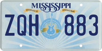 MS license plate ZQH883