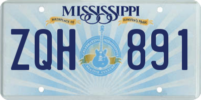MS license plate ZQH891