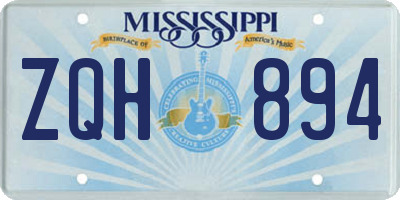 MS license plate ZQH894