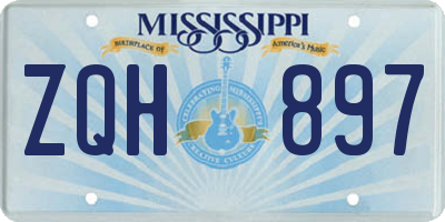 MS license plate ZQH897