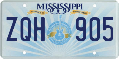 MS license plate ZQH905