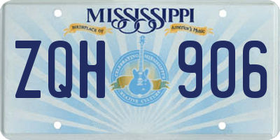 MS license plate ZQH906