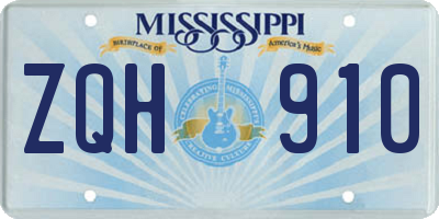 MS license plate ZQH910