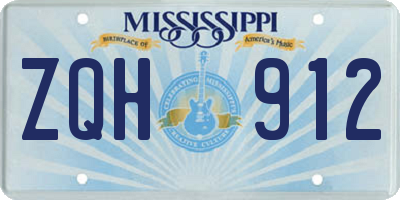 MS license plate ZQH912