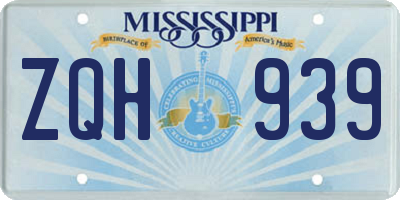 MS license plate ZQH939